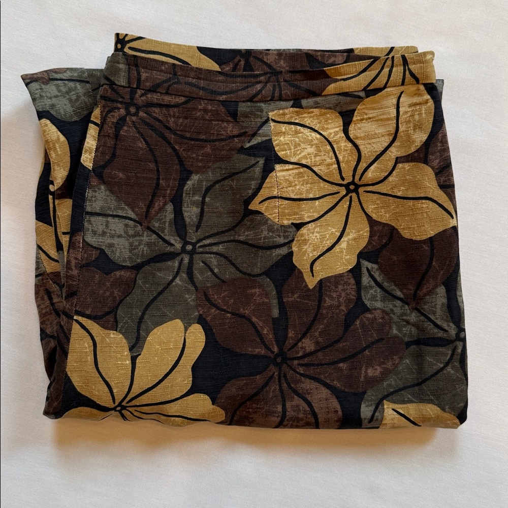 Tommy Bahama 100% Silk Tropical Floral Pants Wide Leg Resort Y2K Size 14 - Picture 10 of 10